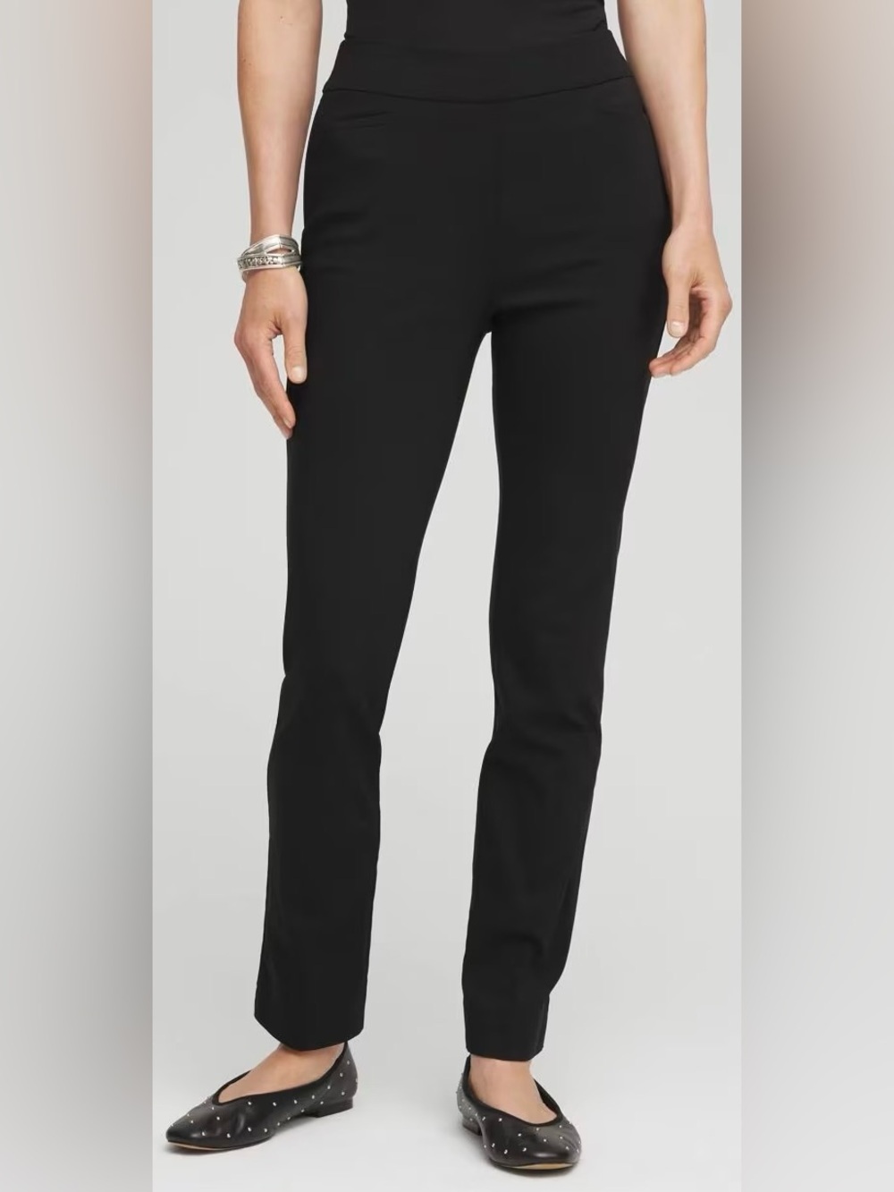 Chico’s Petite Brigitte Slim Ankle Pants in Black